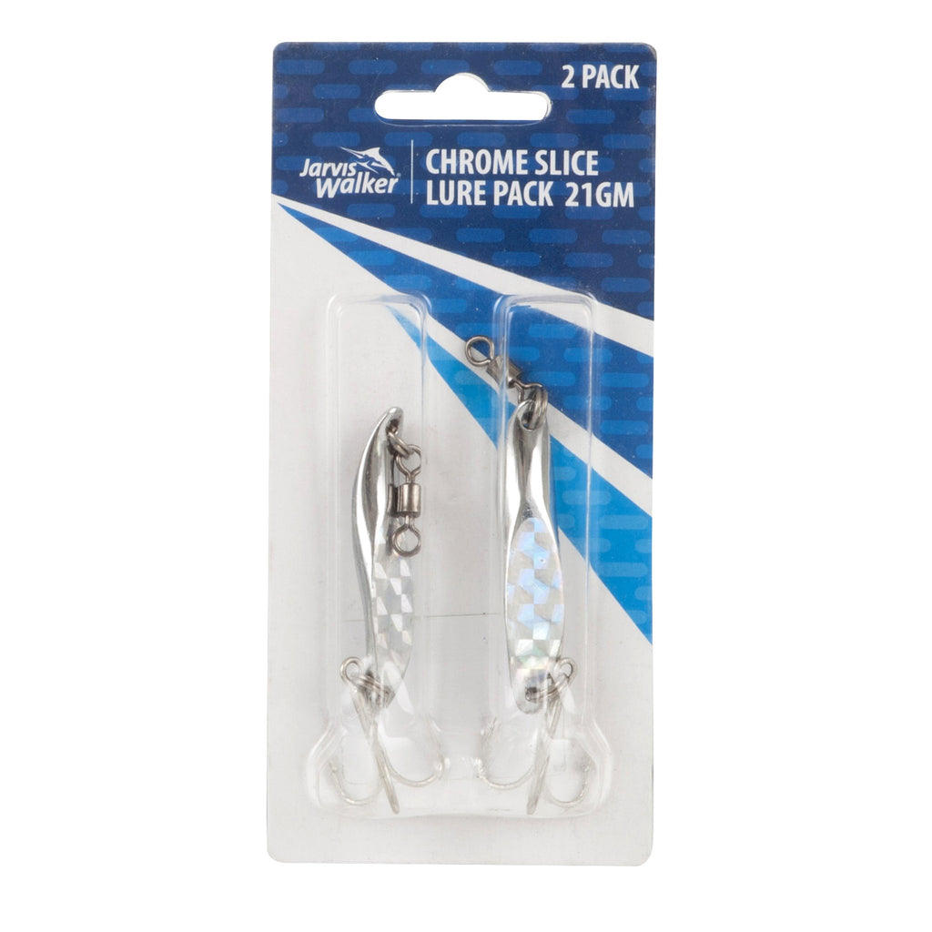 Jarvis Walker Chrome Slice Two Pack 3/4oz Lures