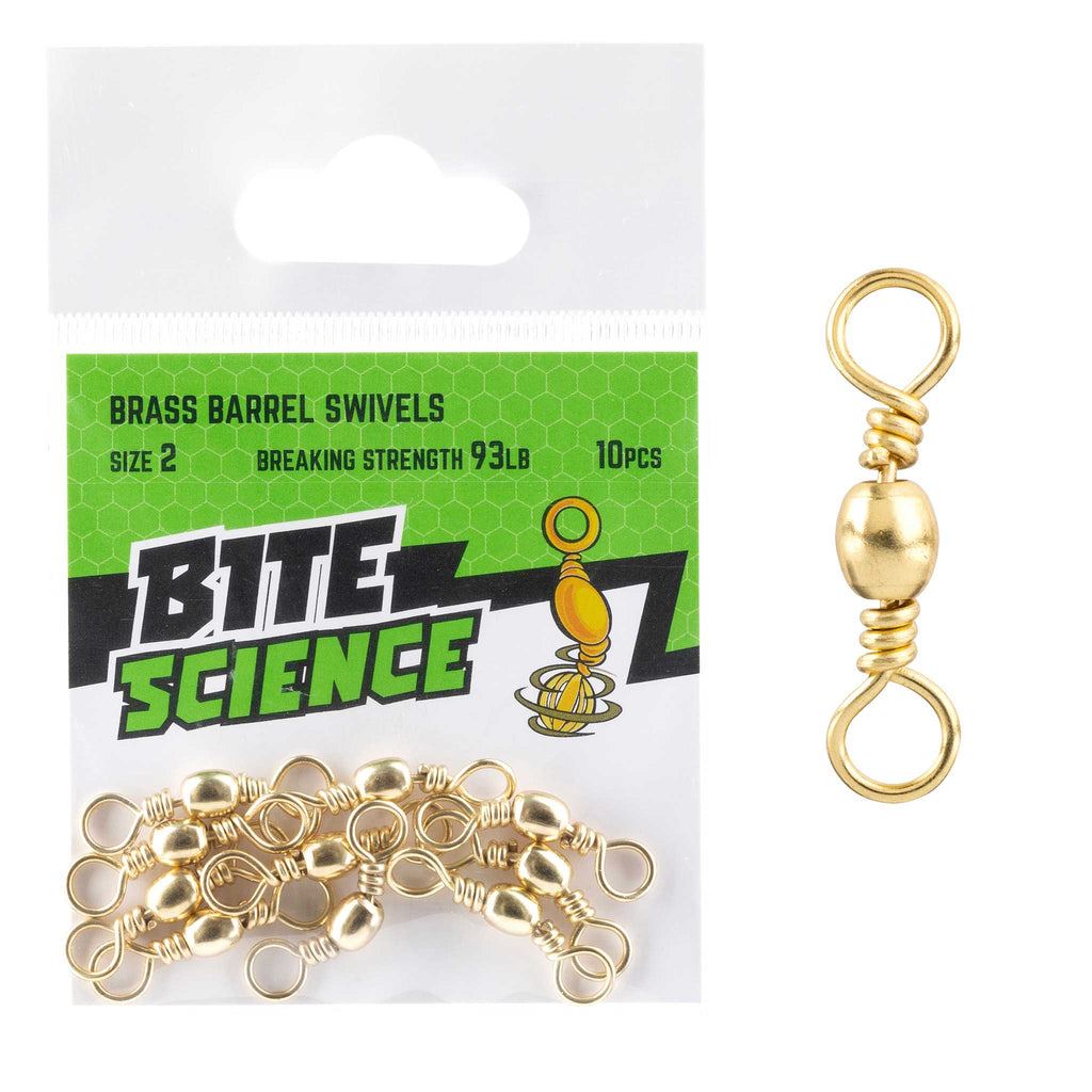 Bite Science Swivels Brass Barrel Sz 2 (93LB) - 10pk