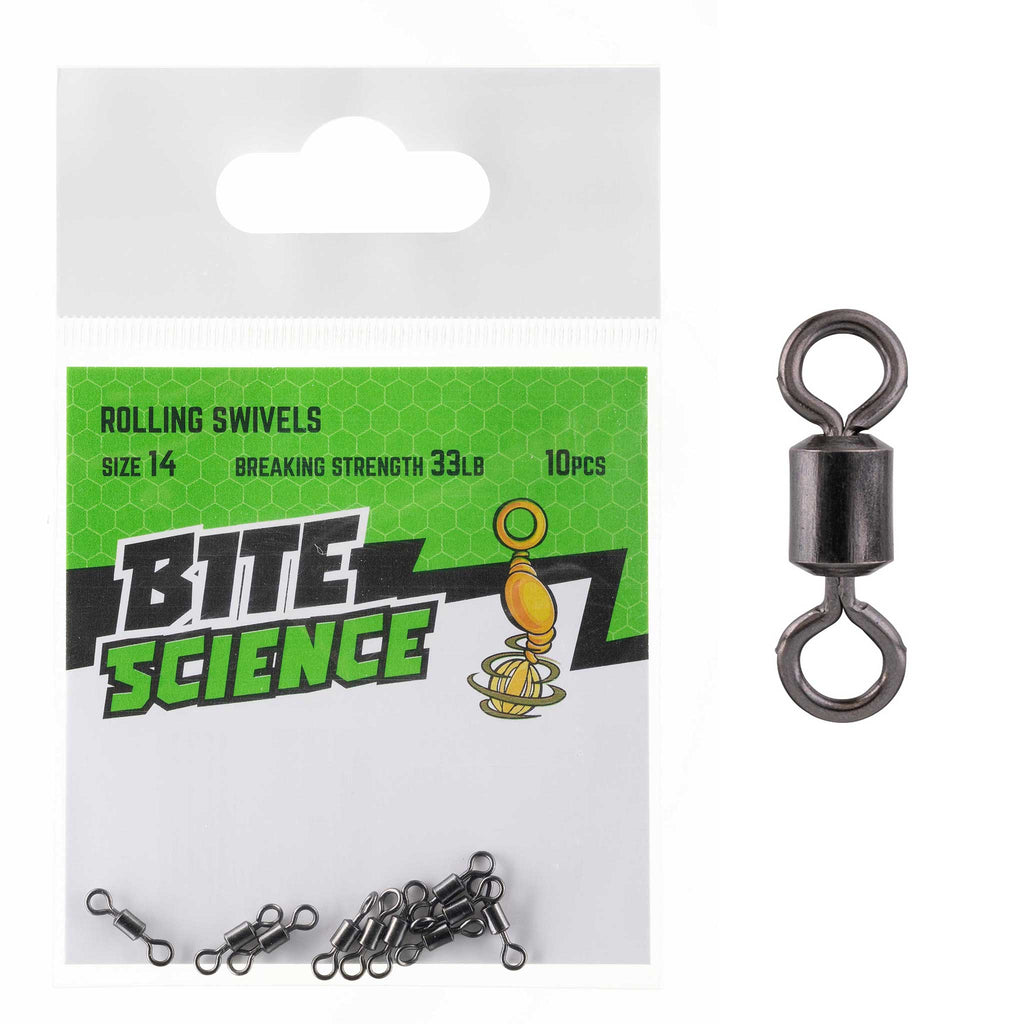 Bite Science Swivels Rolling - Sz 14 (33LB) - 10pk