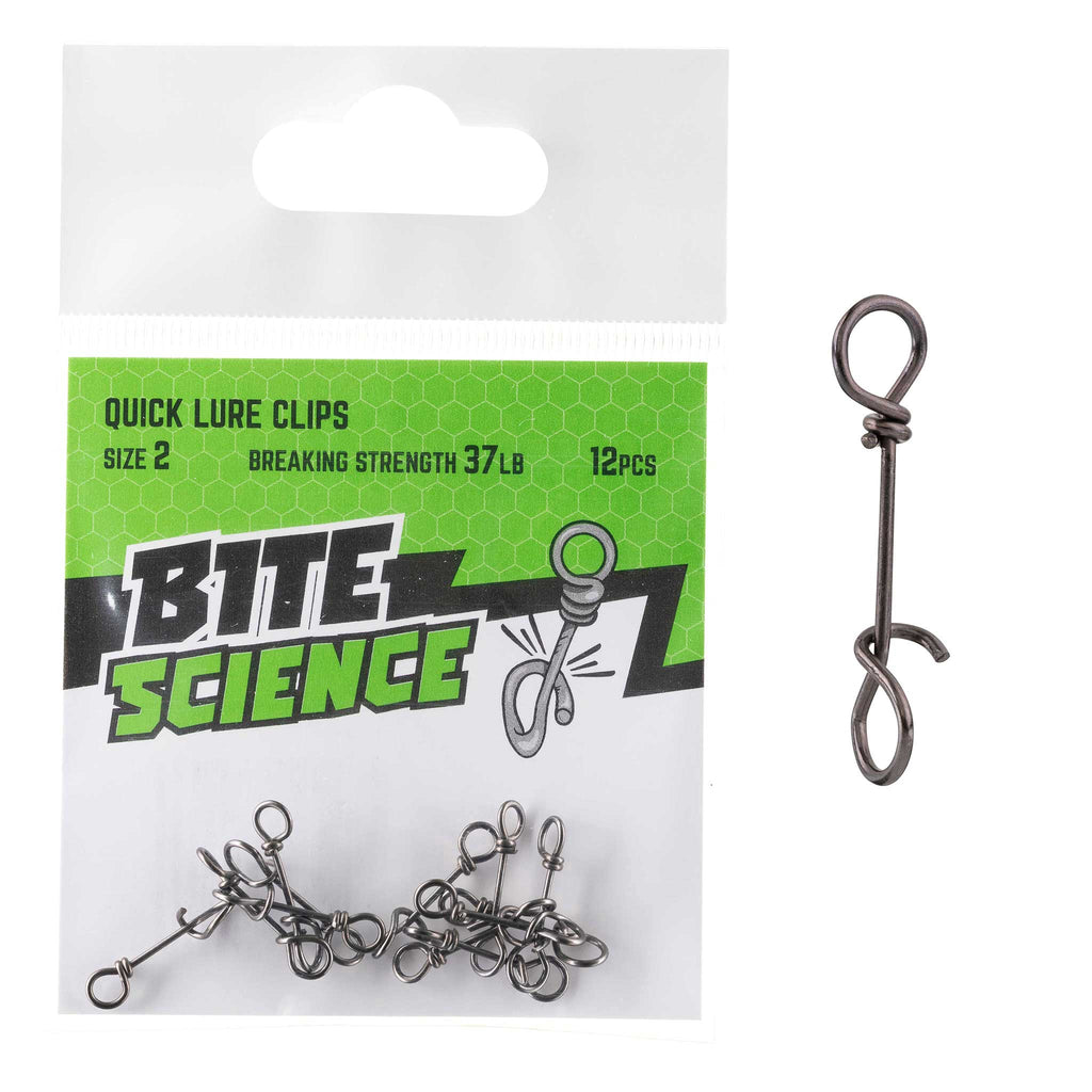 Bite Science Quick Lure Clips Sz 2 (37LB) - 12pk