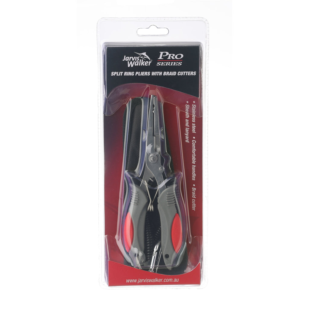 Jarvis Walker Pro Series Split Ring Pliers with Braid Cutters SS