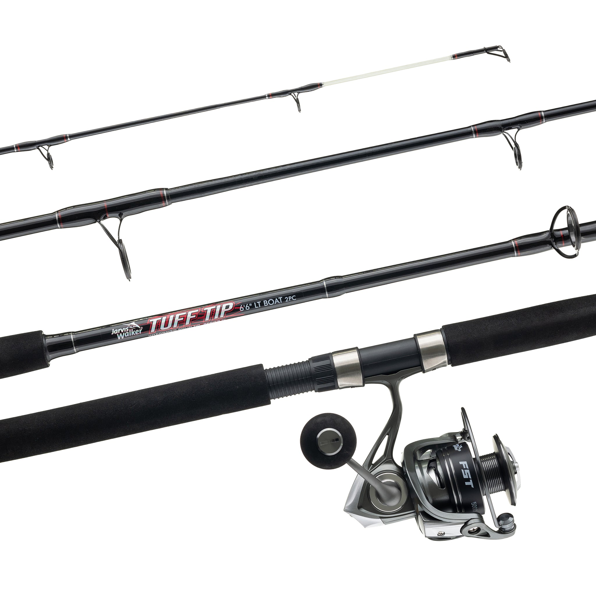 big w fishing pole Dipper Crappie Spinning Rod 13'0" Light 2 piece and a 5.2 Big Game Fishing Rod