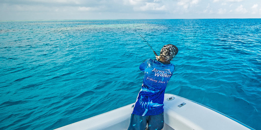 Jarvis Walker Long Sleeve Tournament Navy Blue Fishing Shirt