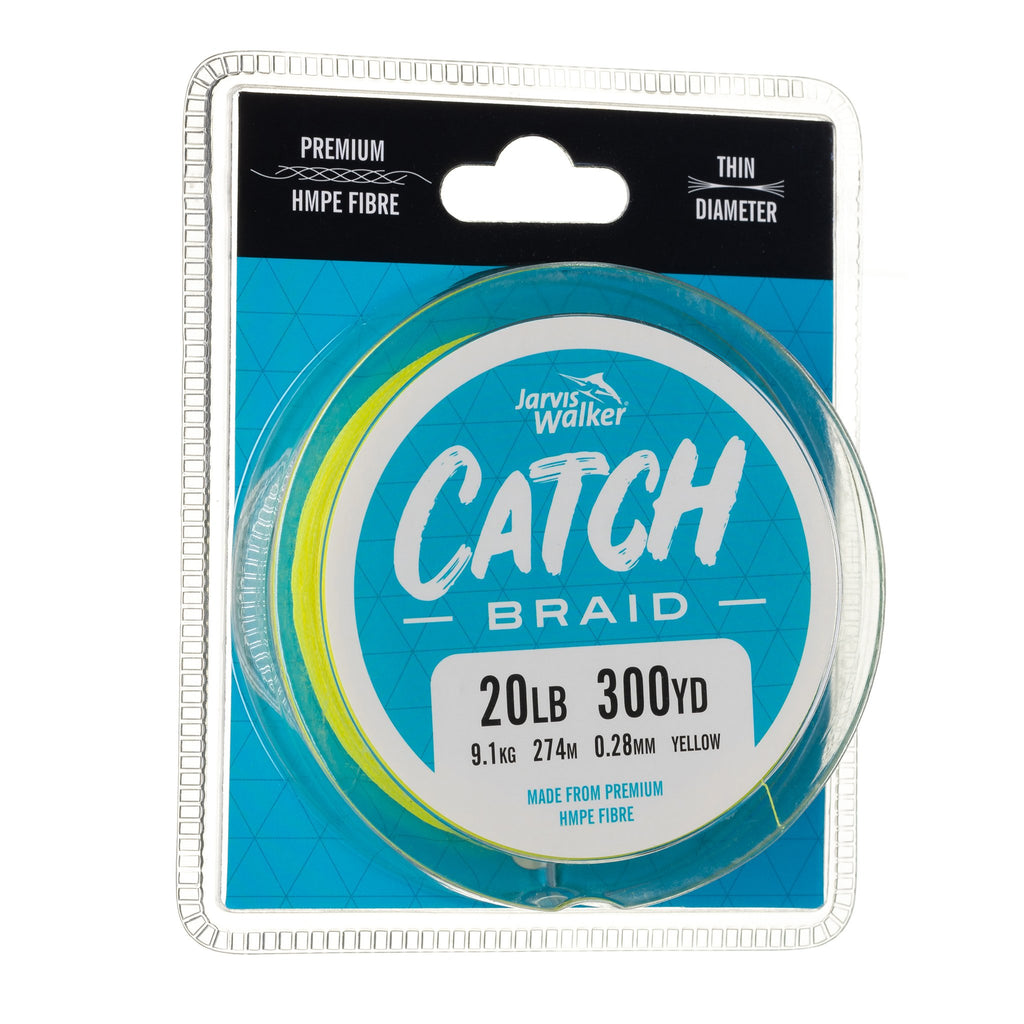 Jarvis Walker Catch Braid 300yd - Yellow 20lb