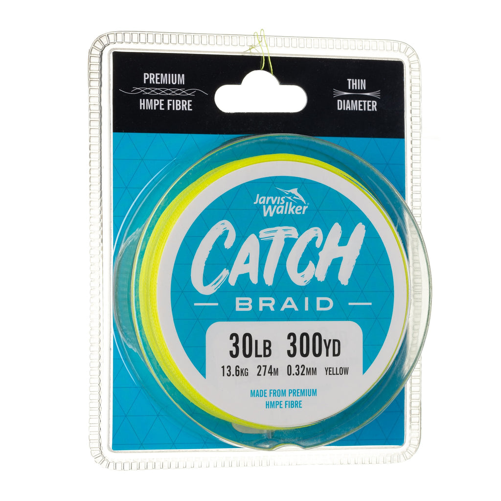 Jarvis Walker Catch Braid 300yd - Yellow 30lb