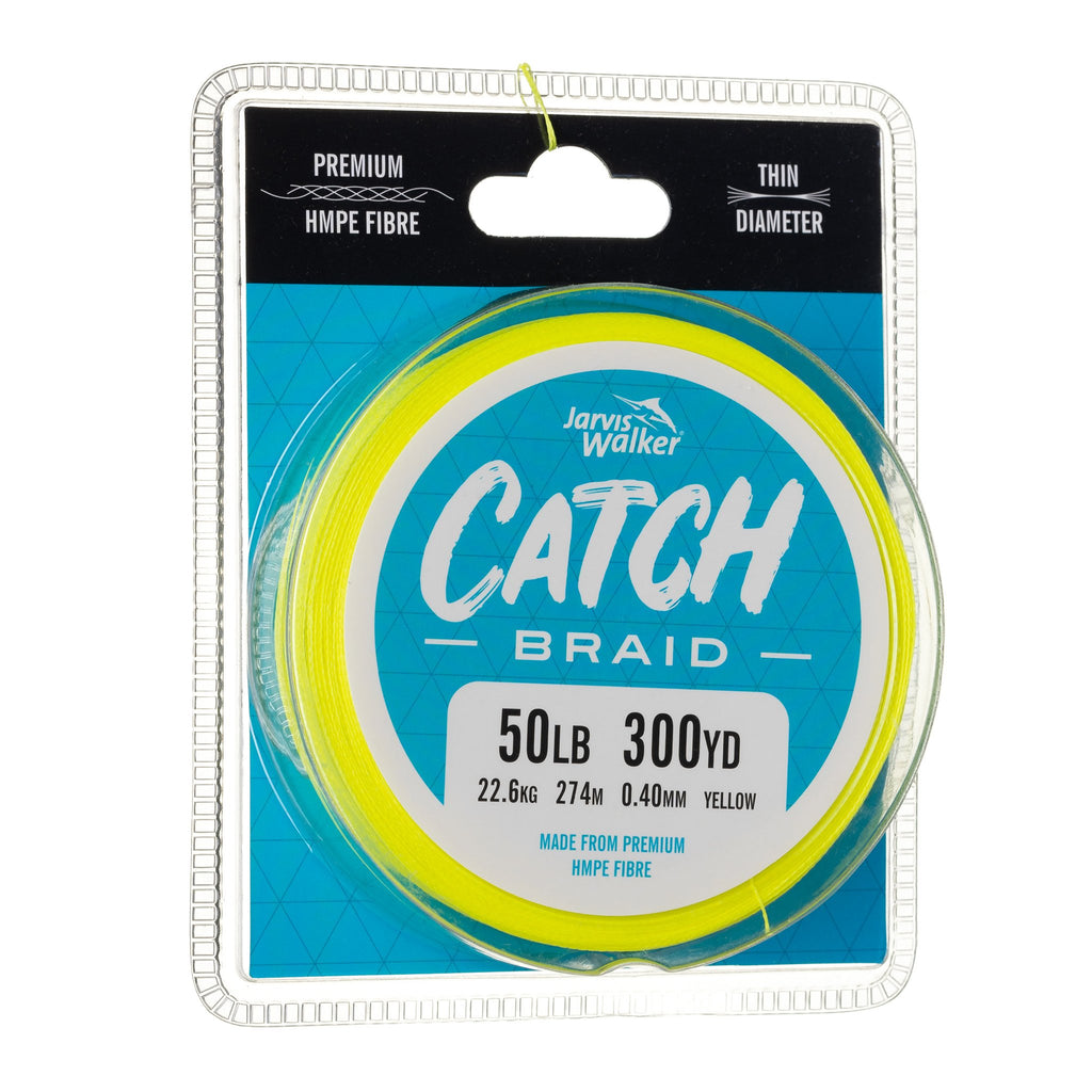 Jarvis Walker Catch Braid 300yd - Yellow 50lb