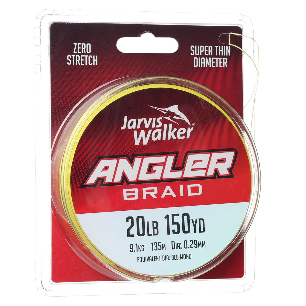 Jarvis Walker Angler Braid 150yd - Chartreuse 20lb