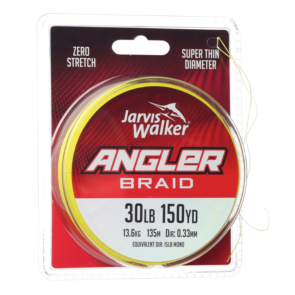 Jarvis Walker Angler Braid 150yd - Chartreuse 30lb