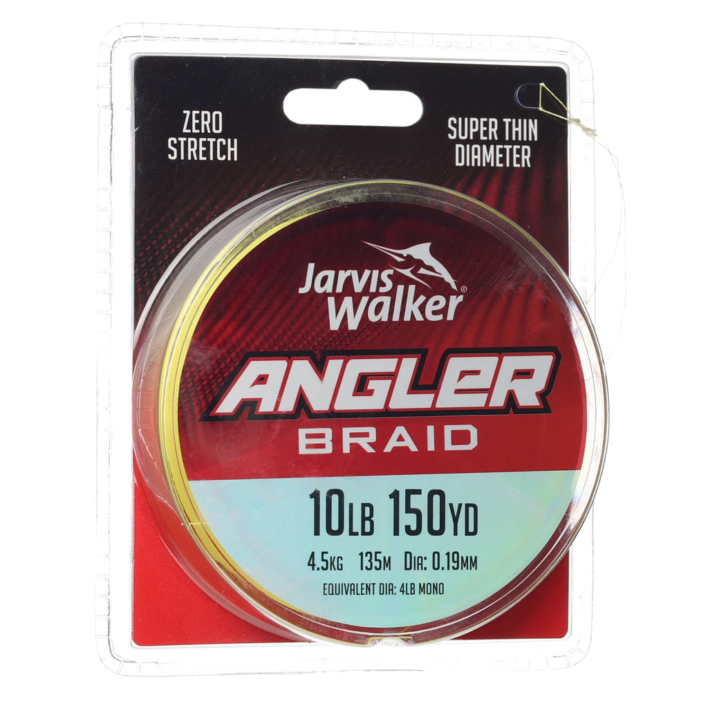 Jarvis Walker Angler Braid 150yd - Chartreuse 10lb