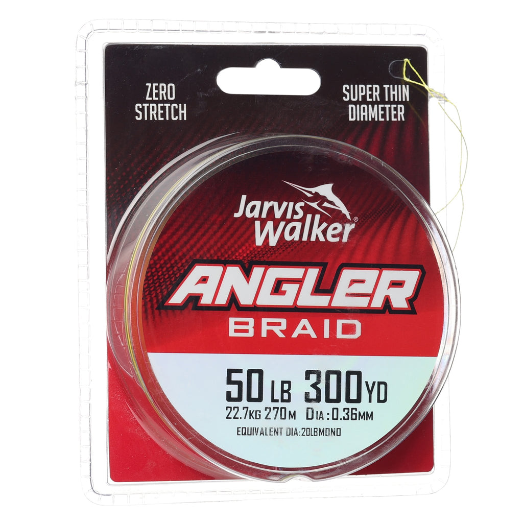 Jarvis Walker Angler Braid 300yd - Chartreuse 50lb