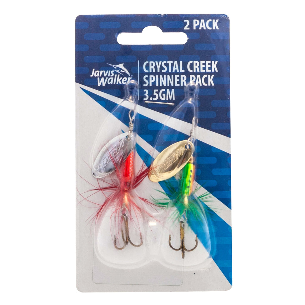 Jarvis Walker Crystal Creek Spinners 2Pk 3.5g Lures