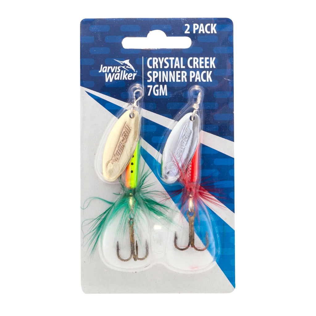 Jarvis Walker Crystal Creek Spinners 2Pk 7g Lures