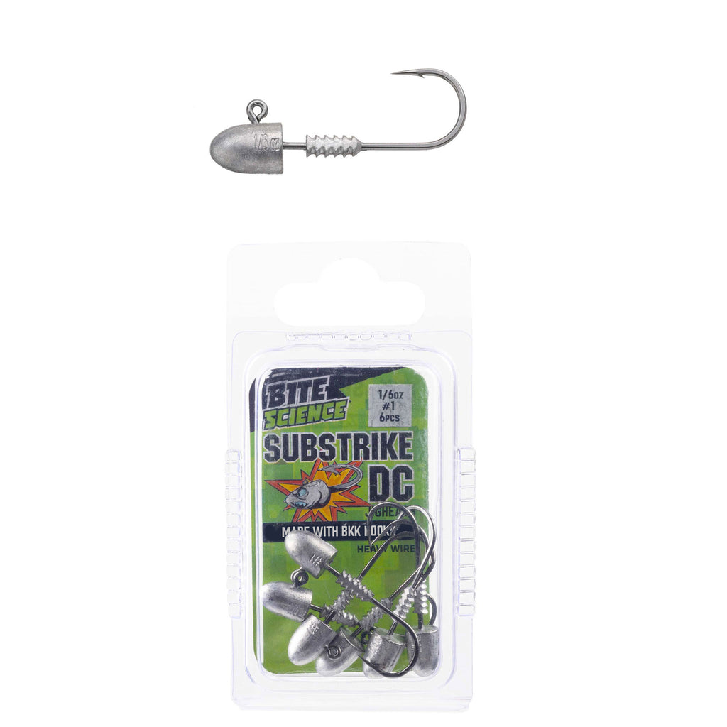 Bite Science Substrike DC Jigheads 1/6oz BKK #1 - 6pk