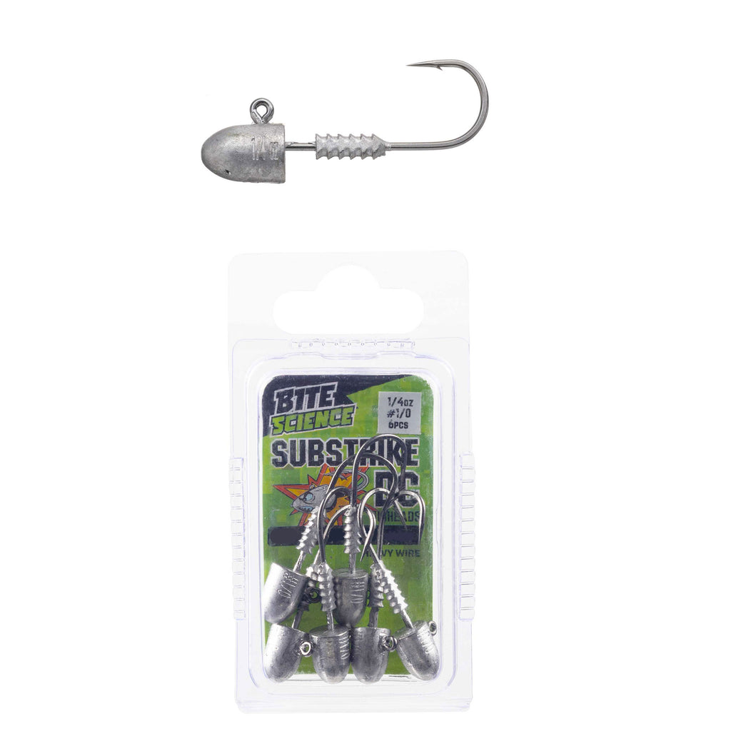 Bite Science Substrike DC Jigheads 1/4oz BKK #1/0 - 6pk