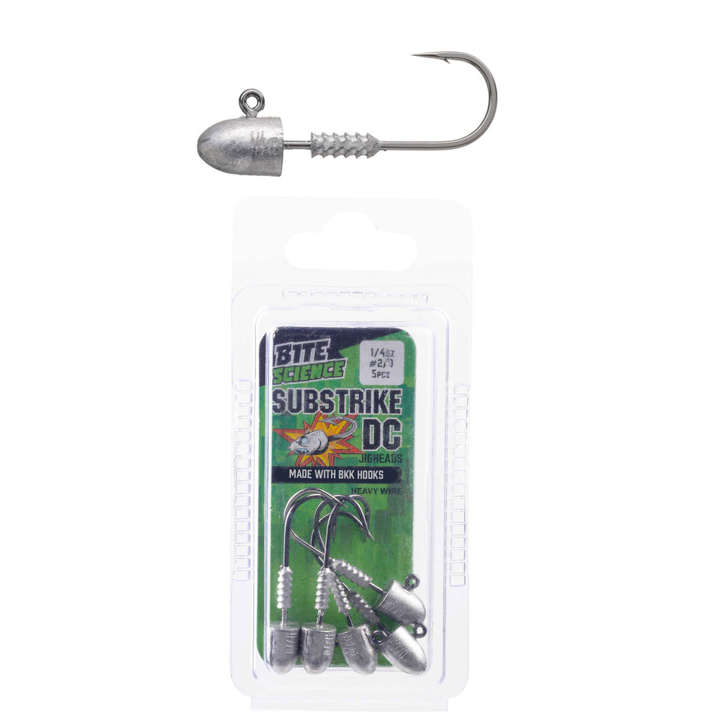 Bite Science Substrike DC Jigheads 1/4oz BKK #2/0 - 5pk