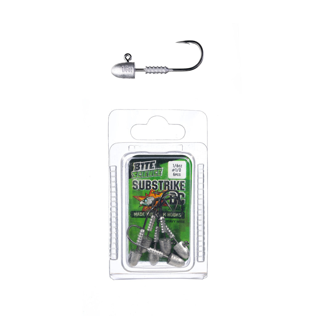 Bite Science Substrike DC Jigheads1/6oz BKK #1/0 - 6pk