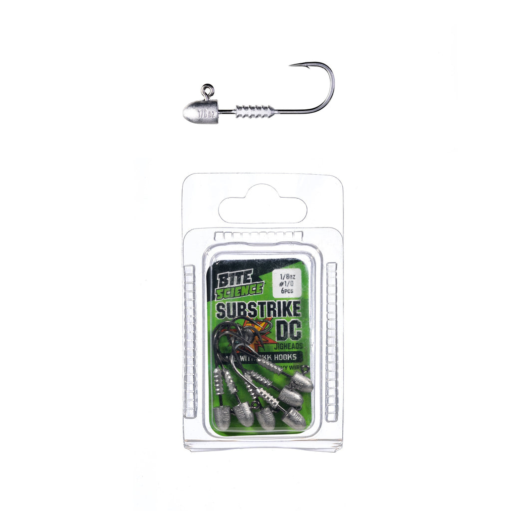 Bite Science Substrike DC Jigheads 1/8oz BKK #1/0 - 6pk