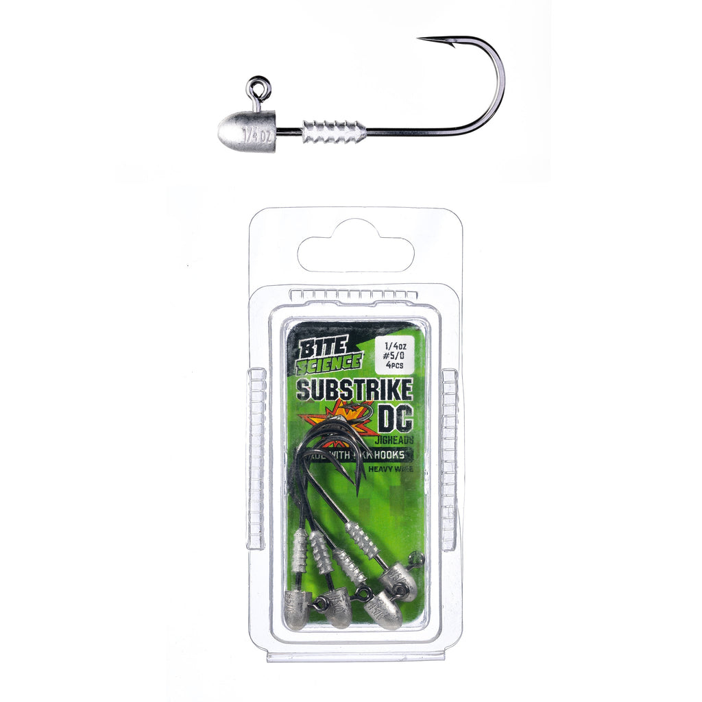 Bite Science Substrike DC Jigheads 1/4oz BKK #5/0 - 4pk