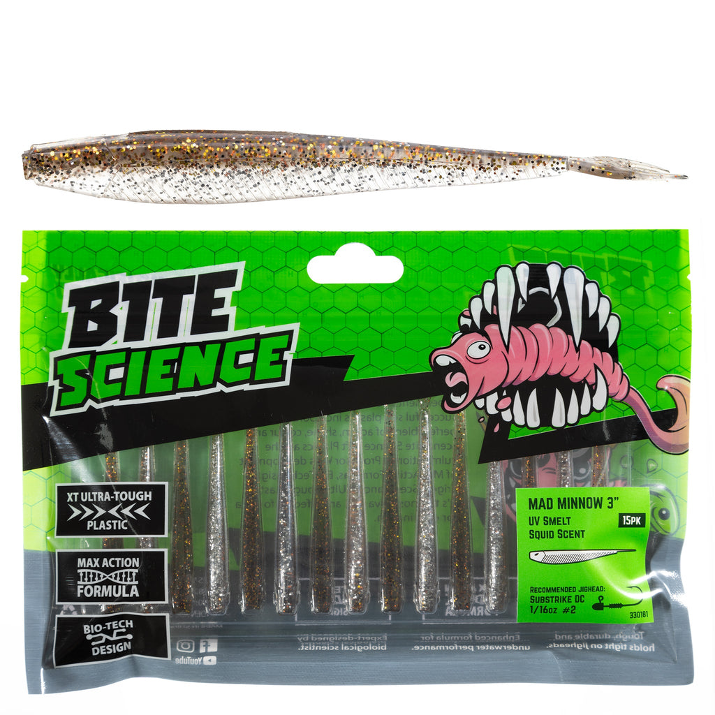 Bite Science Mad Minnow 3" Uv Smelt - 15pk