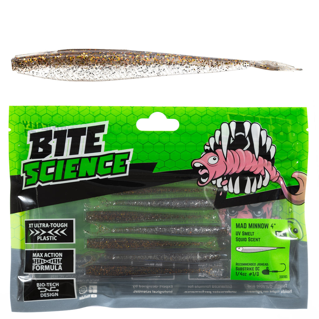 Bite Science Mad Minnow 4" Uv Smelt - 8pk