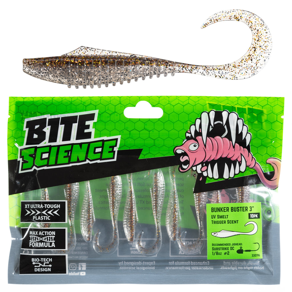 Bite Science Bunker Buster 3" UV Smelt - 10pk