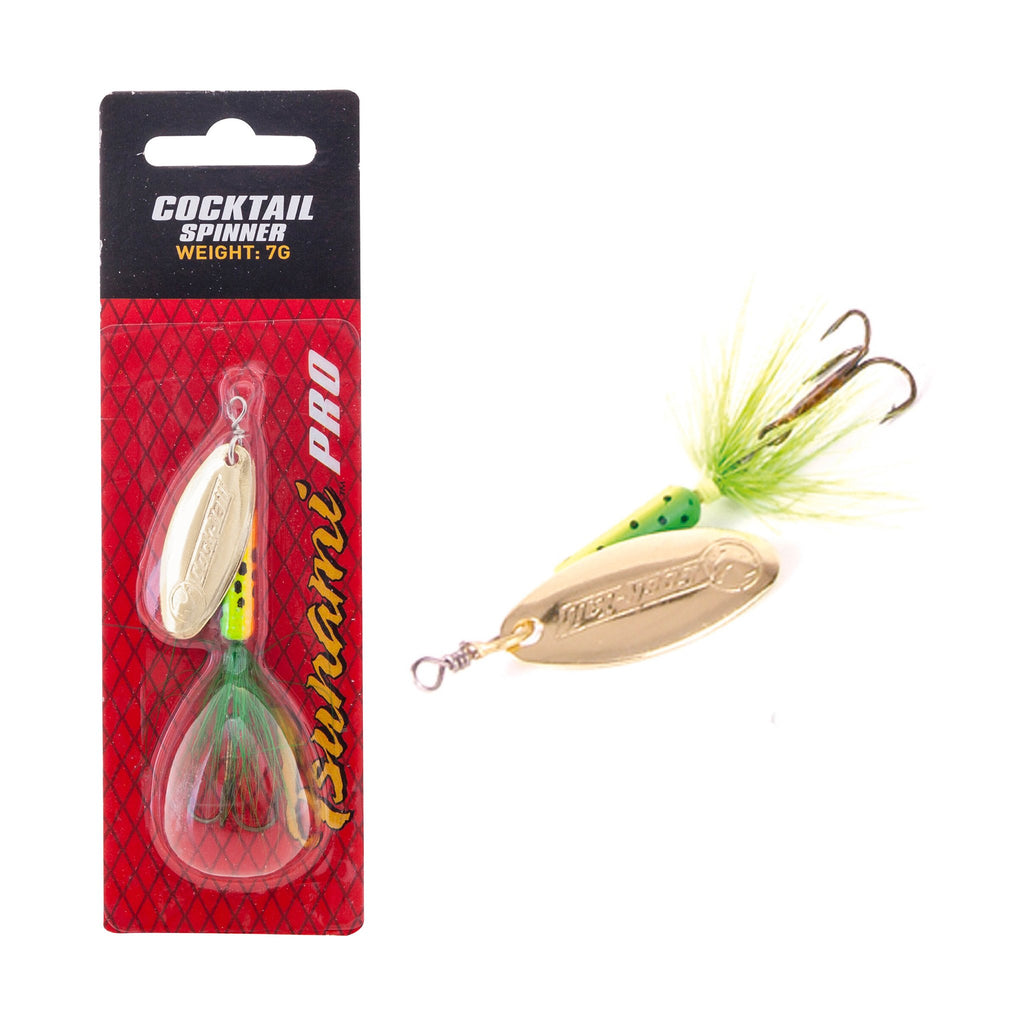 Tsunami Cocktail Spinner 1/4oz - fire tiger, gold Lure