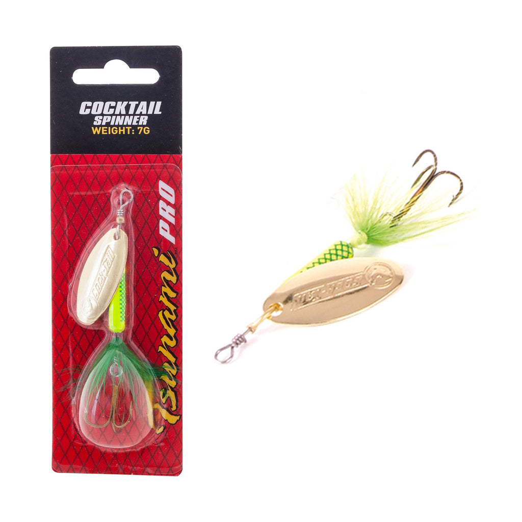 Tsunami Cocktail Spinner 1/4oz - chartreuse, gold Lure