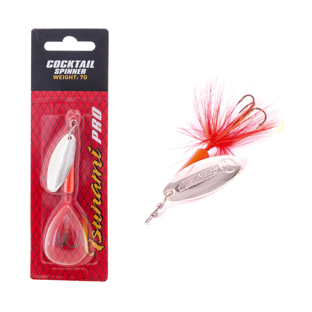 Tsunami Cocktail Spinner 1/4oz - fluro orange, silver Lure