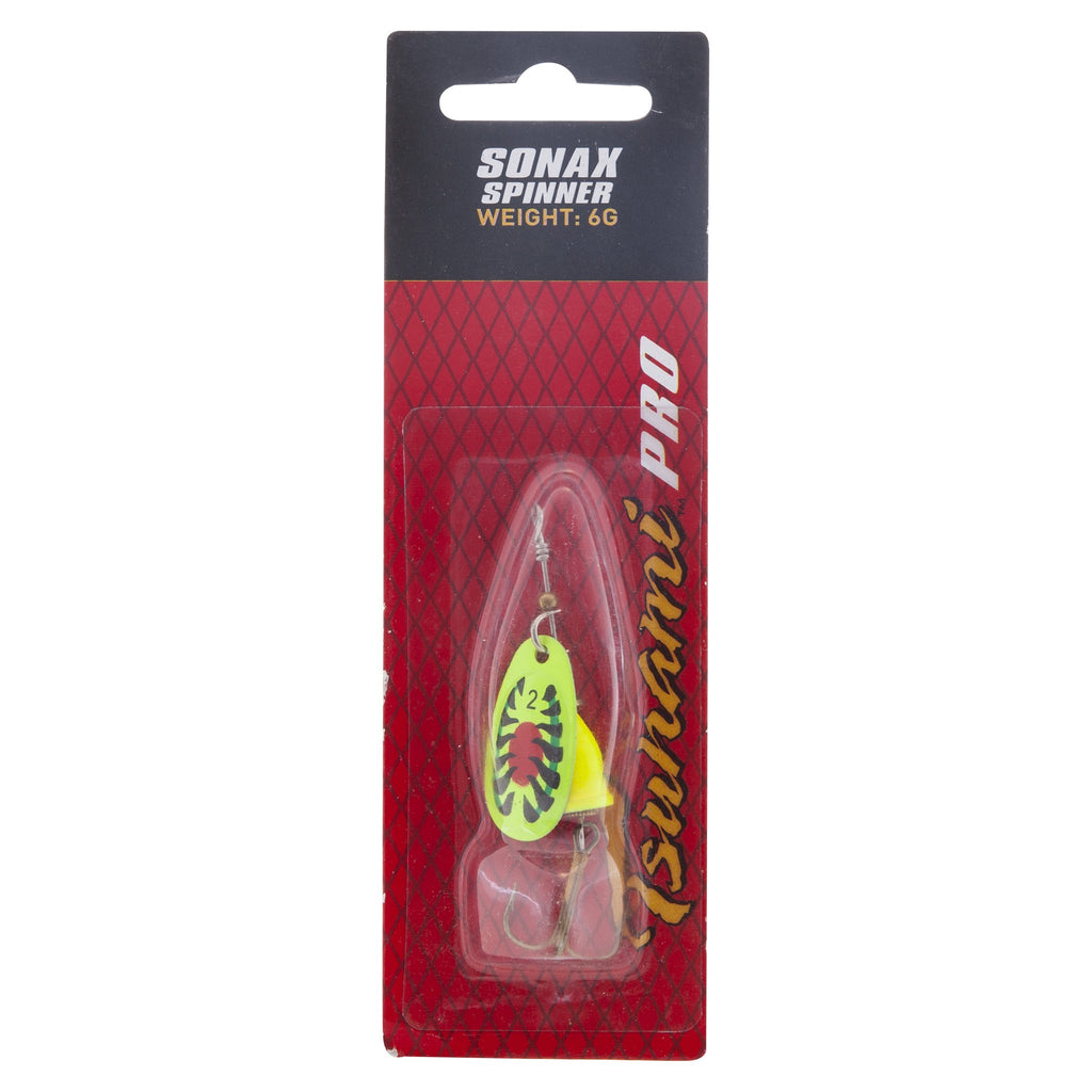 Tsunami Sonax Spinner Sz2 - 6GM Fluoro Fire Tiger Lure