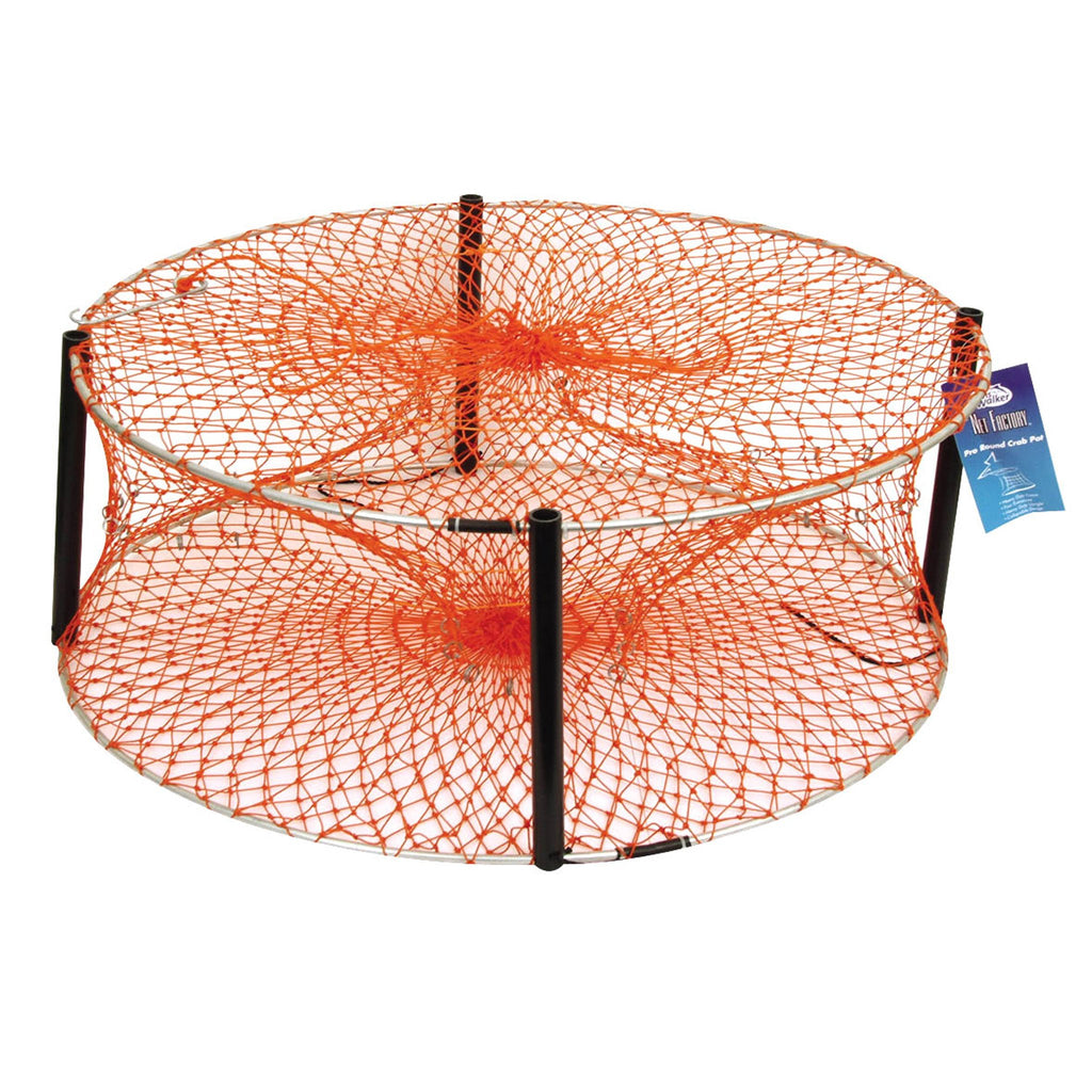 Jarvis Walker Pro Round Crab Pot - 4 Entry HD Mesh - PVC Uprights