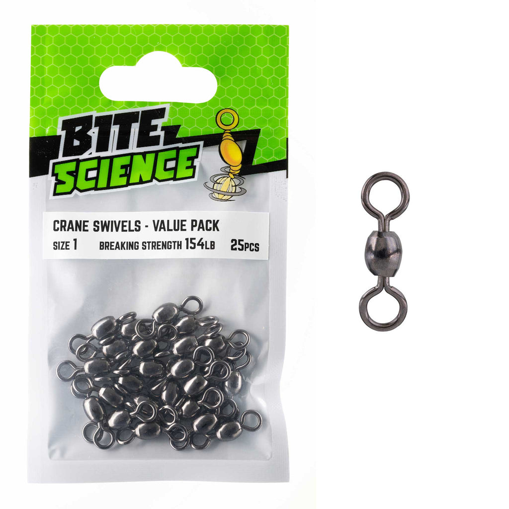 Bite Science Swivels Crane Value Pack Sz 1 (154LB) - 25pk