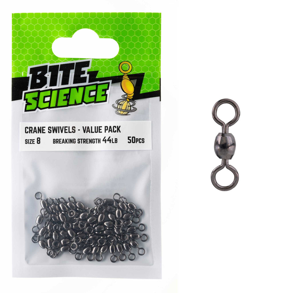 Bite Science Swivels Crane Value Pack Sz 8 (44LB) - 50pk