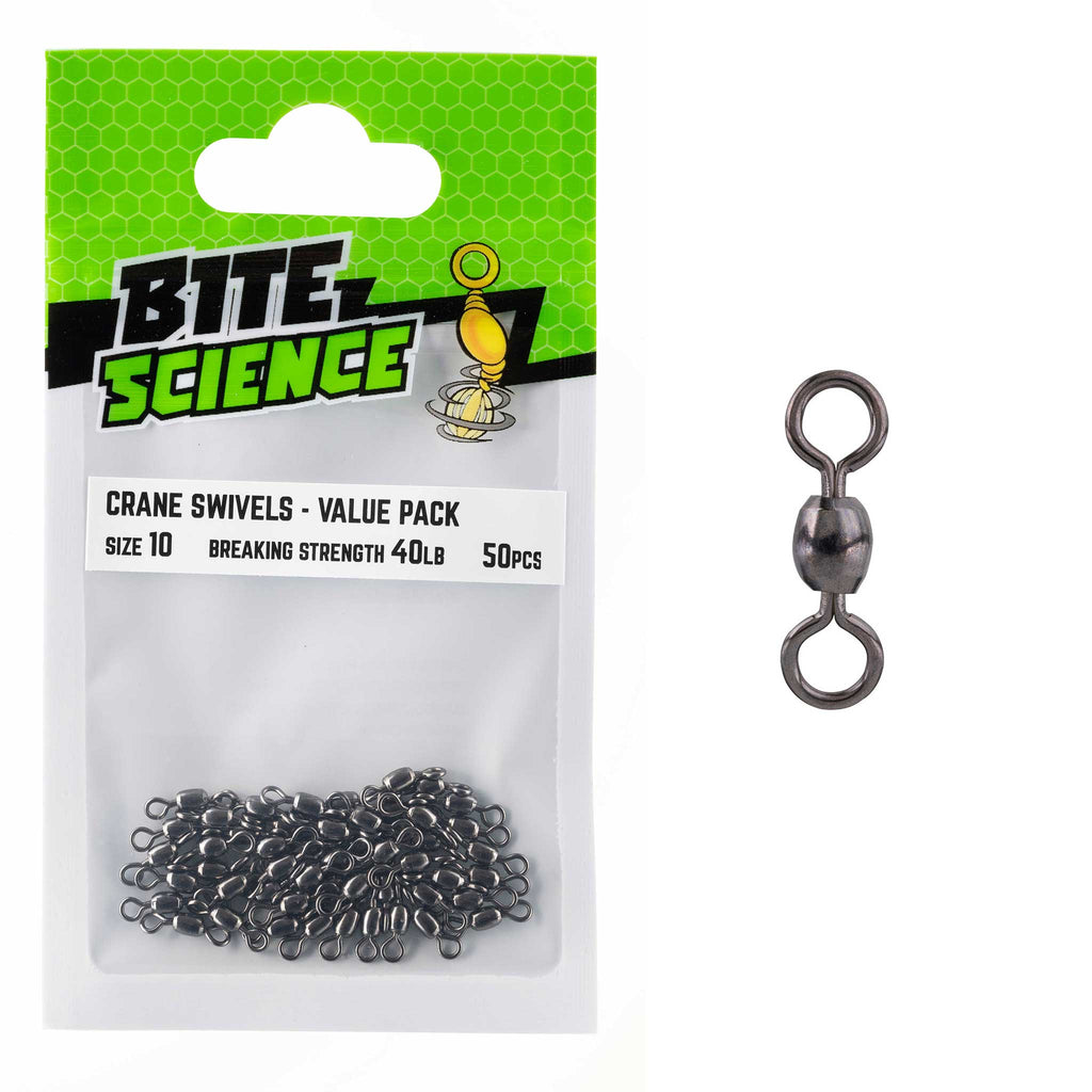 Bite Science Swivels Crane Value Pack Sz 10 (40LB) - 50pk