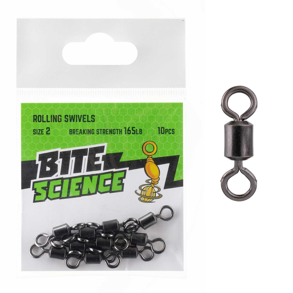 Bite Science Swivels Rolling - Sz 2 (165LB) - 10pk