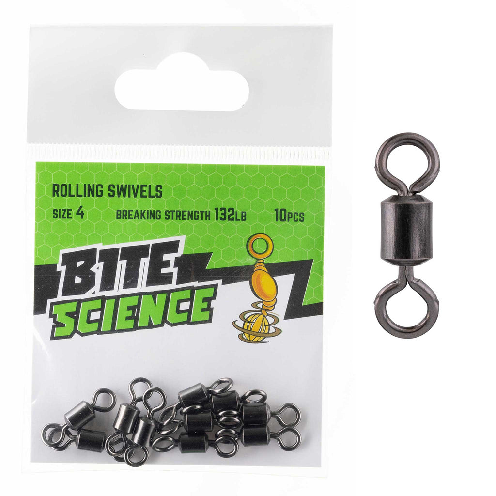 Bite Science Swivels Rolling - Sz 4 (132LB) - 10pk