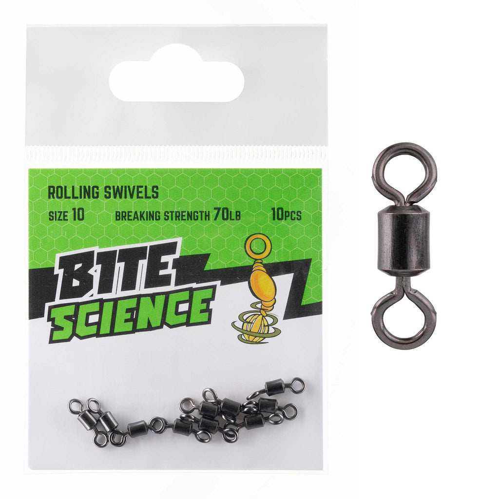 Bite Science Swivels Rolling - Sz 10 (70LB) - 10pk