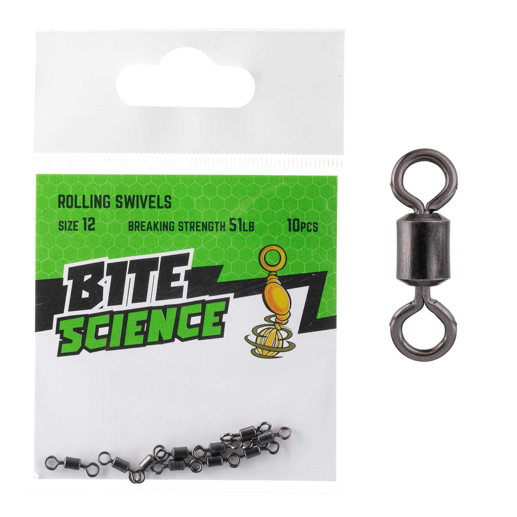 Bite Science Swivels Rolling - Sz 12 (51LB) - 10pk