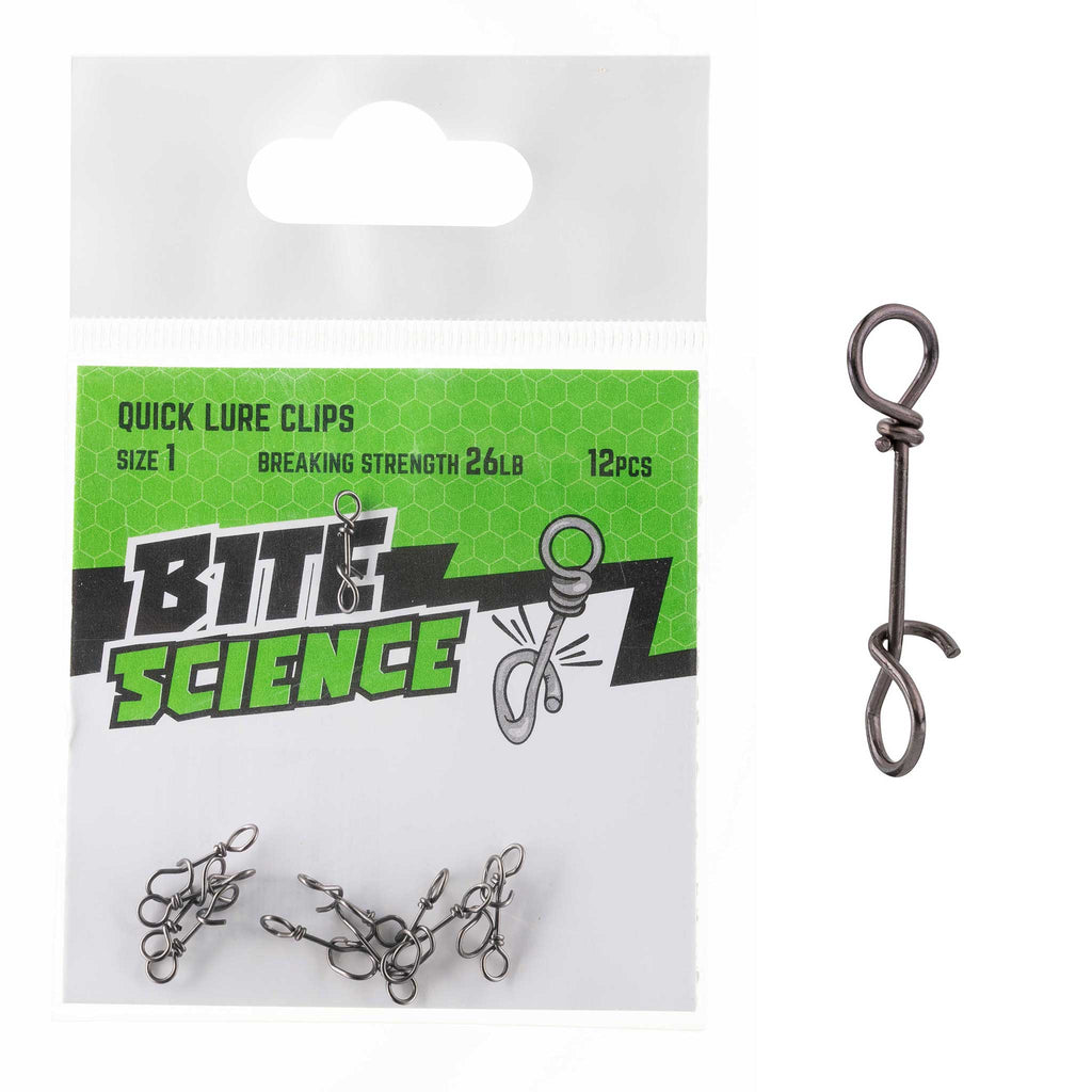 Bite Science Quick Lure Clips Sz 1 (26LB) - 12pk