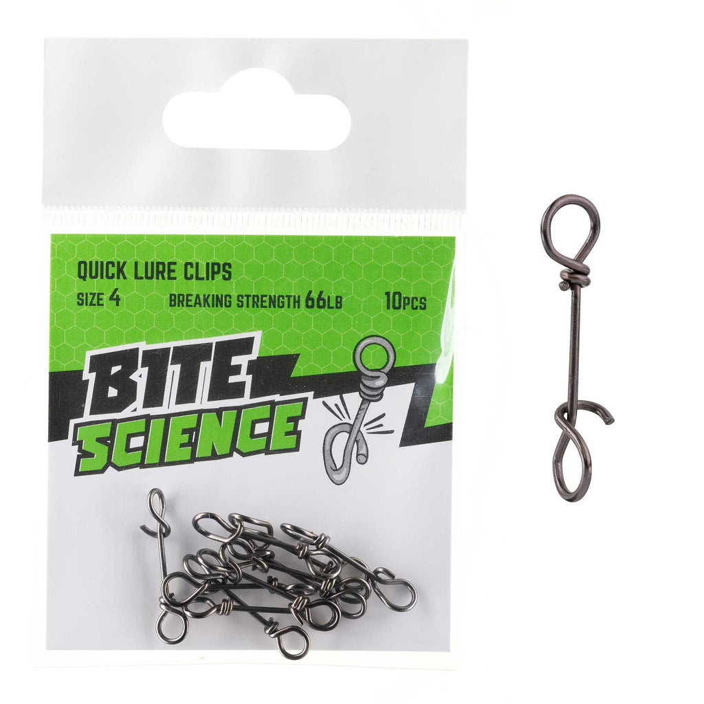 Bite Science Quick Lure Clips Sz 4 (66LB) - 10pk