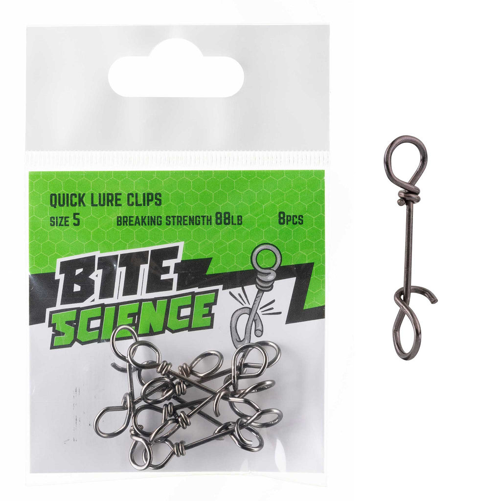 Bite Science Quick Lure Clips Sz 5 (88LB) - 8pk