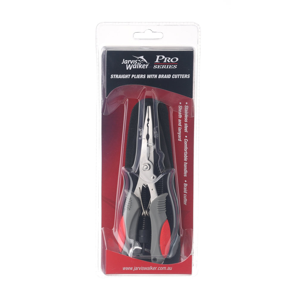 Jarvis Walker Pro Series Straight Pliers with Braid Cutters SS