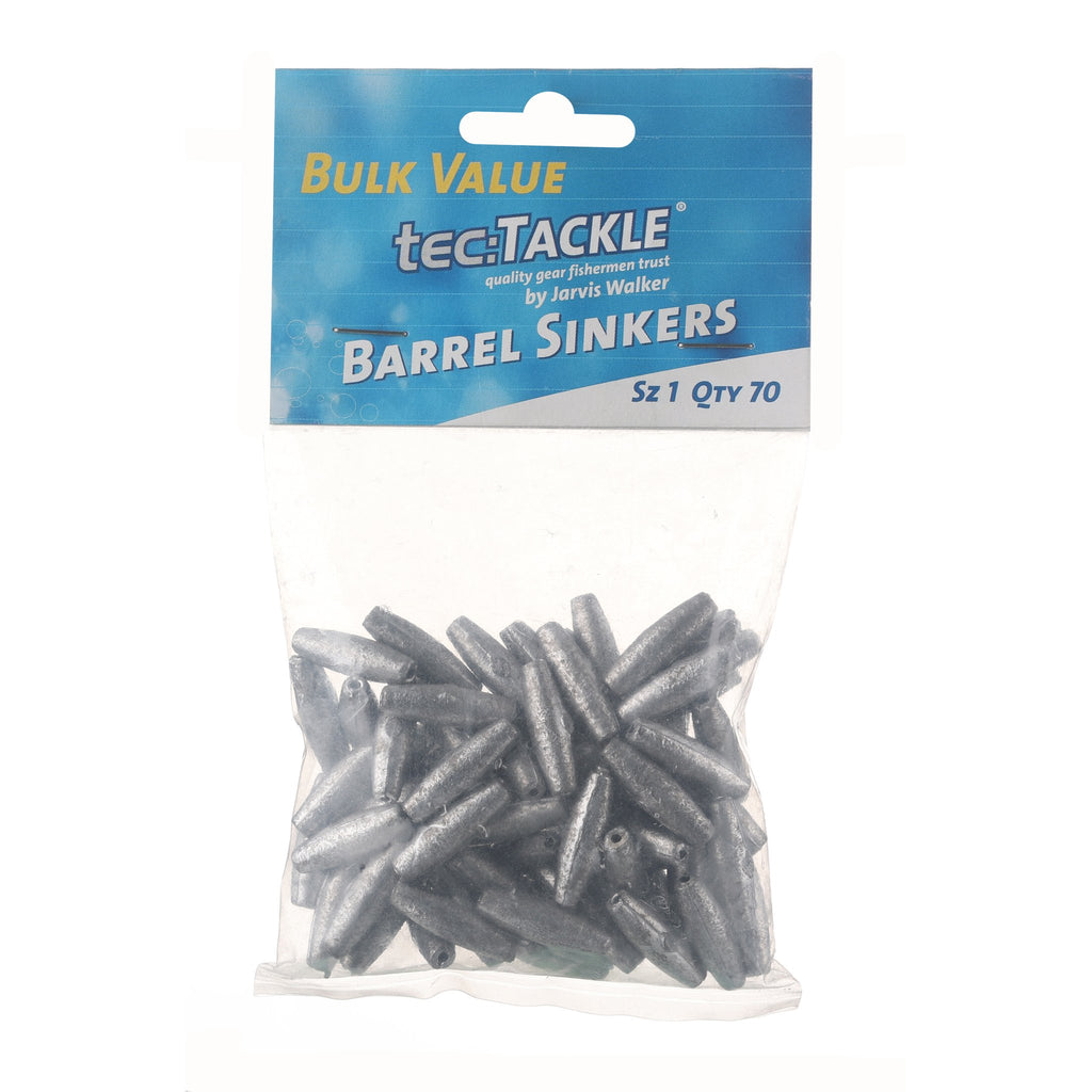 Jarvis Walker Barrel Sinkers Value Pack Sz1