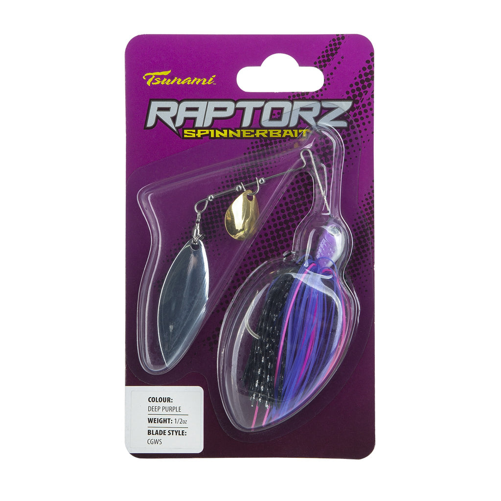 Tsunami Raptorz Spinnerbait 1/2oz Deep Purple Lure